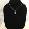 Dainty Raindrop Pendant in Blue