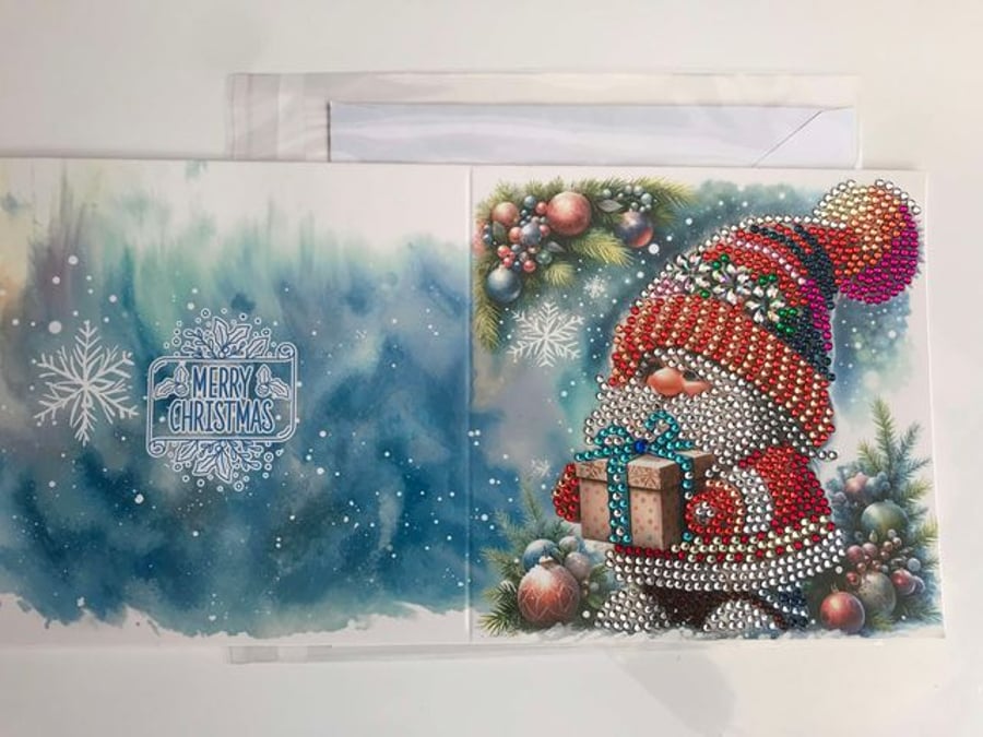  Diamond Art Christmas Card SANTA & Christmas gift