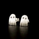 Ghost ear studs in Sterling Silver