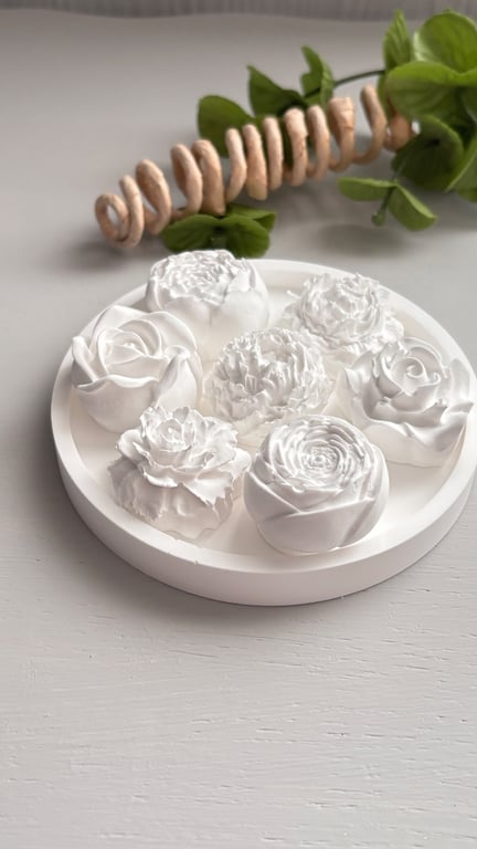 Handmade Clay Floral Arrangement, Eco Friendly Flower Decor, Shelf & Table Decor