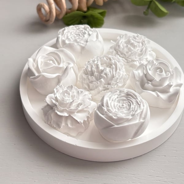 Handmade Clay Floral Arrangement, Eco Friendly Flower Decor, Shelf & Table Decor