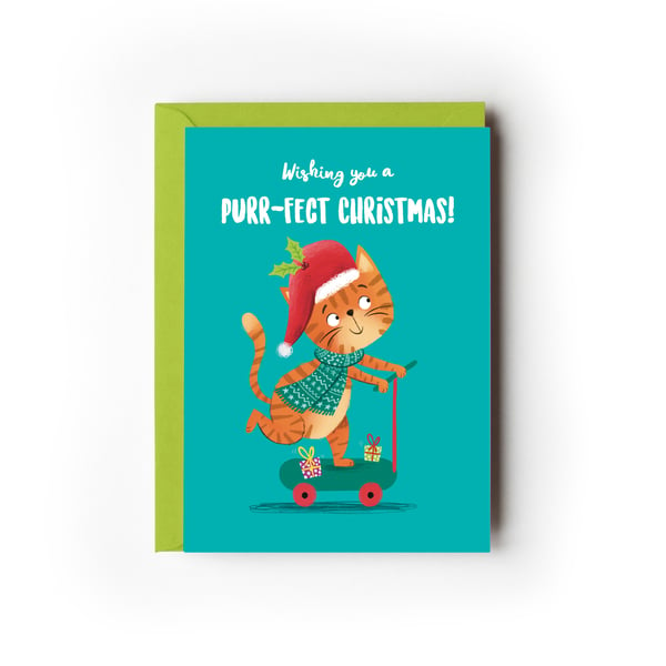 Cat Purr-fect Christmas Card