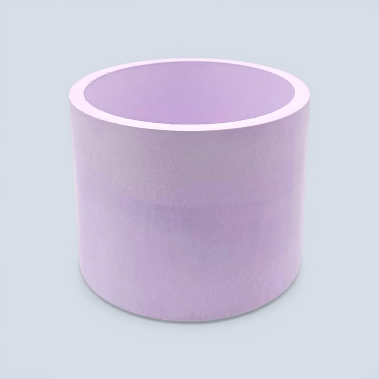 Large Lilac Round Plant Pot 15 cm, Handmade Indoor Planter