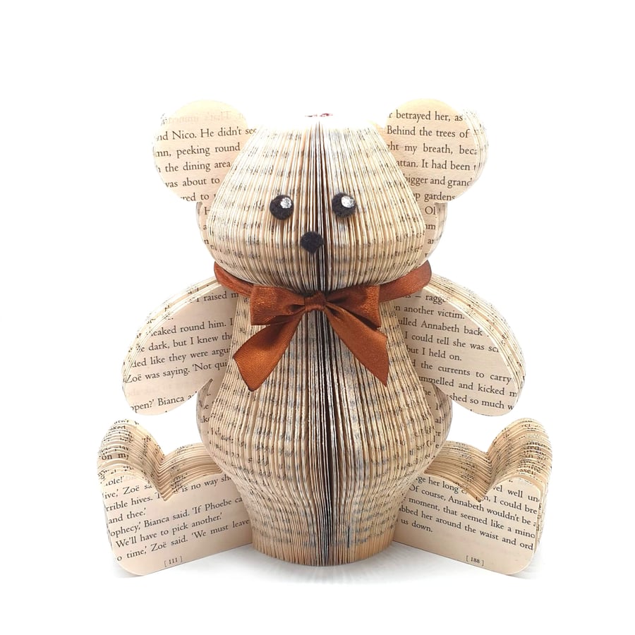 Handmade Teddy Bear made from a book