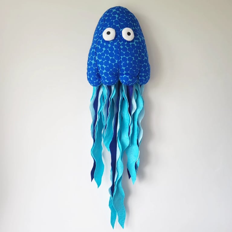 JELLYFISH - Fabric Faux Taxidermy - Wall Mounted Animal Head