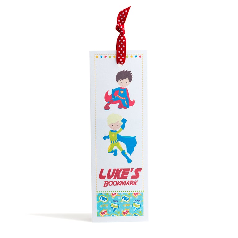 Personalised Superhero Supergirl Bookmark