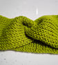 Crocheted ear warmer - lime green - Image 2