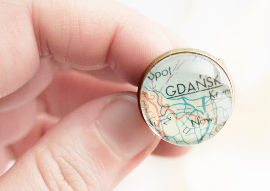 Map Ring Personalized Jewellery Vintage World Map Ring