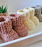 Crochet Baby Booties with V-Stitch Cuff – Handmade Newborn Gift  - Image 5