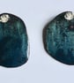 Blue Enamel Reversible Earrings - Image 7