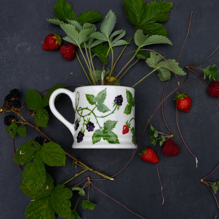 Wild about Berries Country Mug - Hand Painted