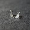 Pecking bird silver studs