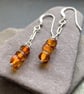 Amber & Sterling Silver Drop Earrings - Image 4