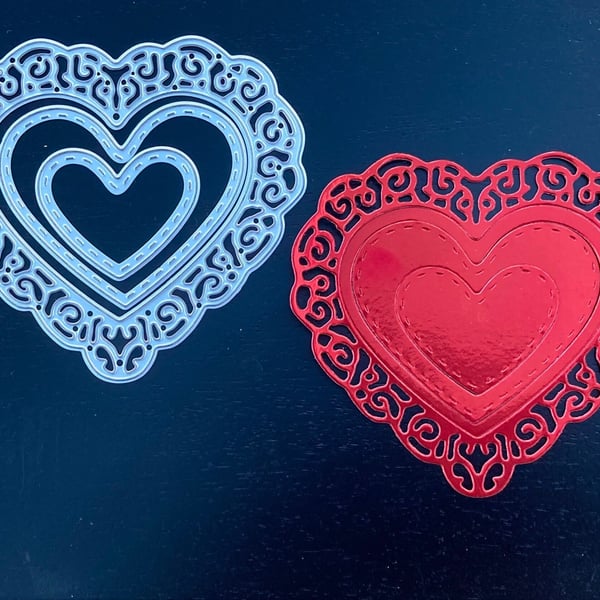 NEW Craft-House Lace n Snitch Hearts Valentines Cutting Dies - set of 3 dies