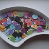 40 Wooden Buttons, Hedgehogs, Hedgehog Buttons