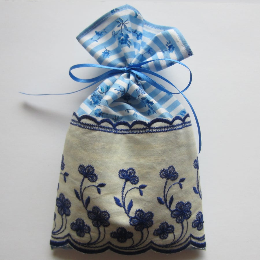 Blue Floral Lavender Sachet