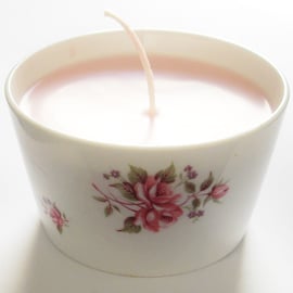 Vintage China Rose Candle - UK Free Post