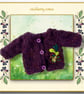 Reserved for Jenni - Embroidered Purple Cardigan 