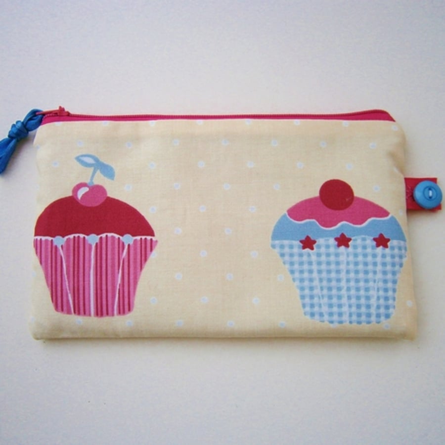 Cute Little Cupcakes Make up bag / Pencil Case