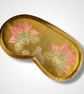 Yellow Linen Lotus Flower Lavender Eye Mask