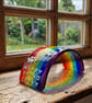 Glass Rainbow Bridge For Pet Loss - 3D Name, Paw Prints, Choice Of Gift Card - Image 3