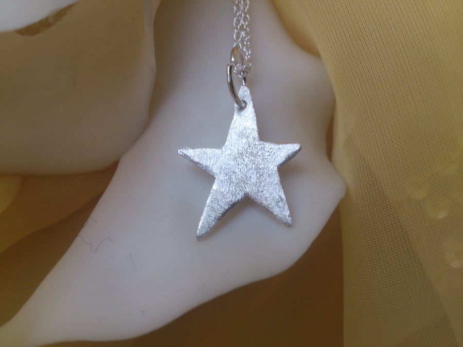 Star sterling silver necklace