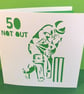 Cricket Birthday Card - Paper Cut Cricketer - Image 1