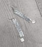  Aluminium Flat Rectangle Dangle Earrings with Diamond Pearl Beads - Image 2