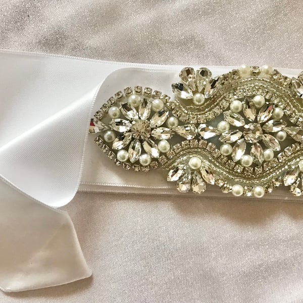 SALE! White Satin Bridal Belt SALE!