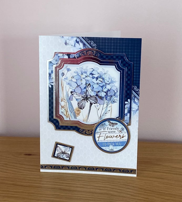 Handmade If Friend's Were Flowers Silver Foiled Luxury Birthday Card