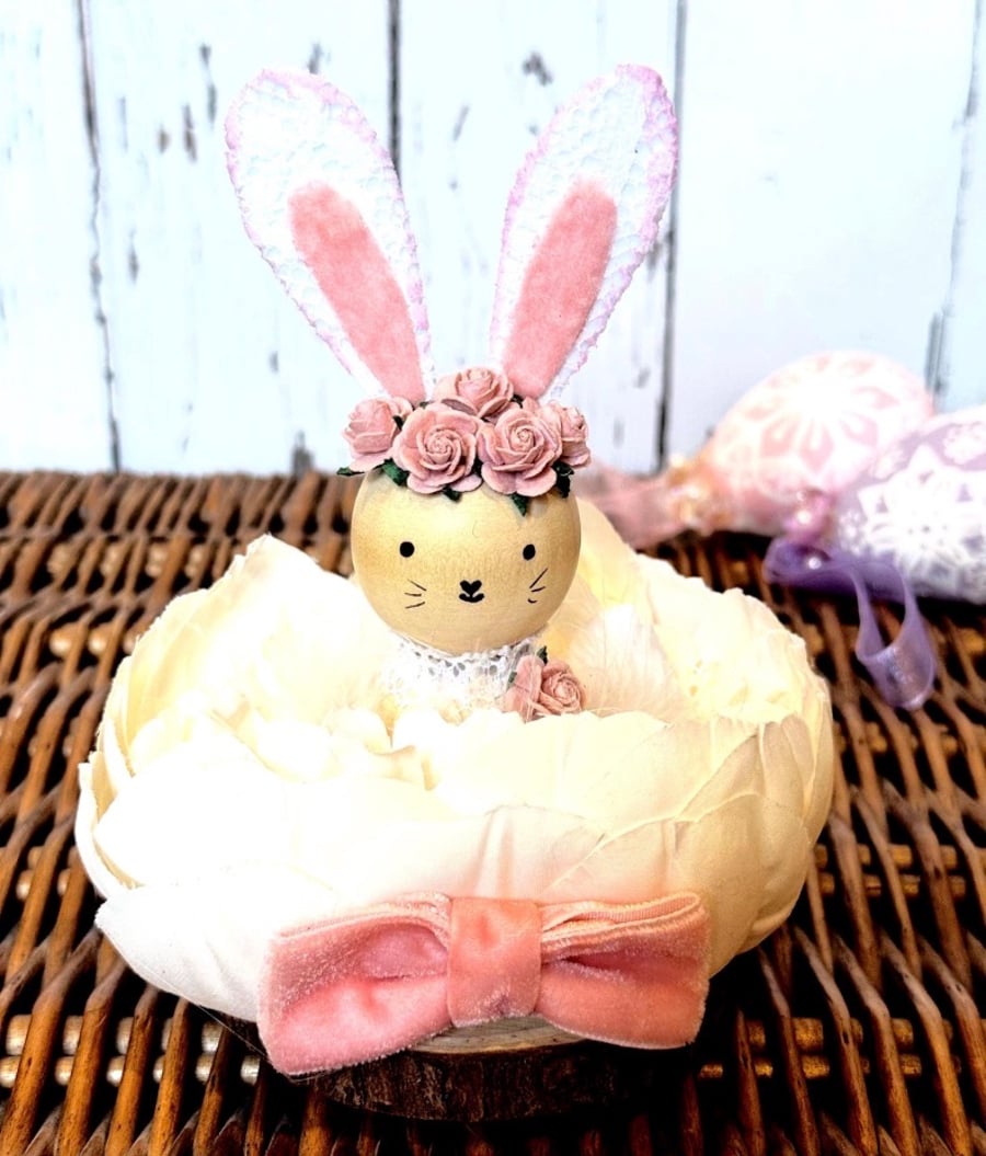 Bunny Flower Ornament 
