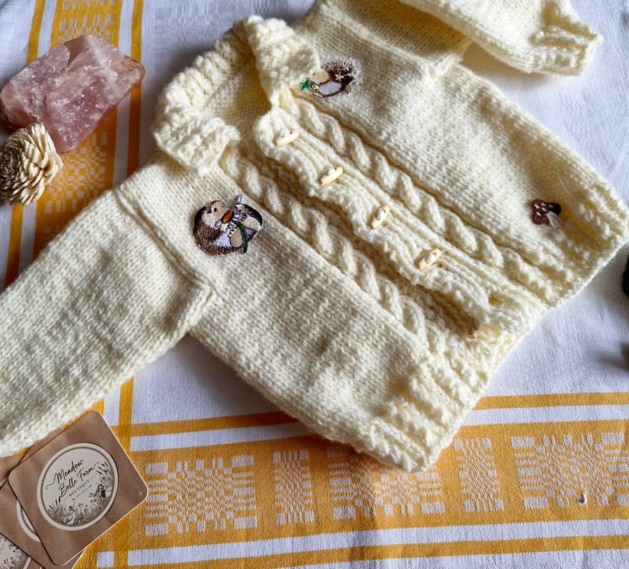 Cream Hedgehog Cardigan 