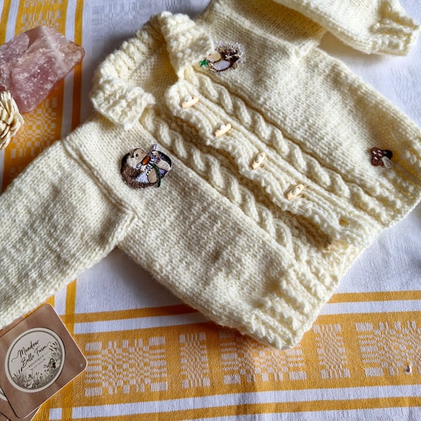 Cream Hedgehog Cardigan 