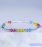 Bracelet pansexual pride sterling silver and Swarovski  - Image 2