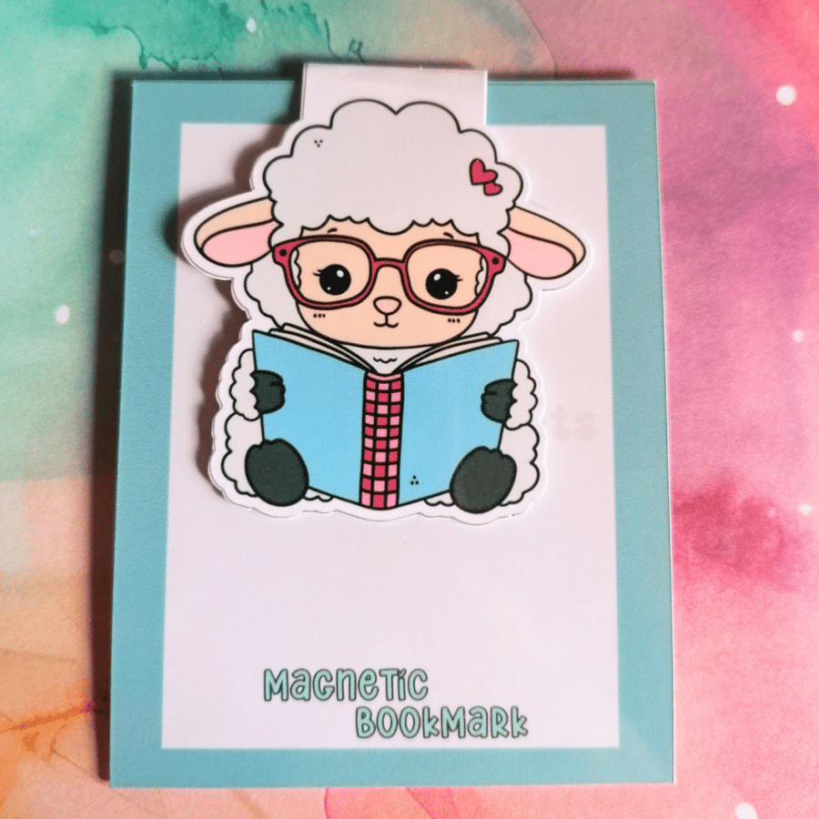 Reading sheep Magnetic Bookmark 