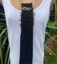 Leopard print denim tie - Upcycled - Fashion accessory  - Image 2