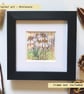 Miniature - Echinacea Coneflowers drawing, original art, original floral mini