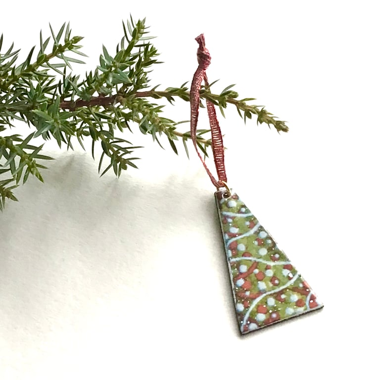 Small Christmas Tree - Enamelled Christmas Decoration