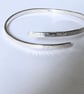 Narrow Hammered Bangle, Sterling Silver - Image 2