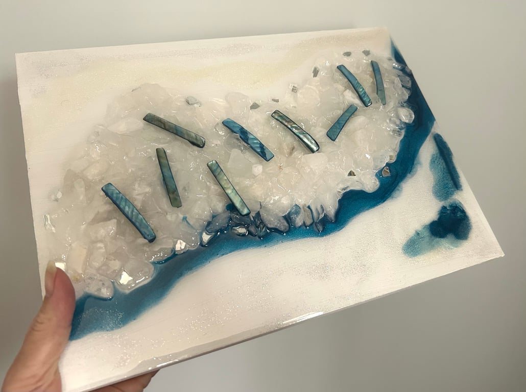 Paua shell Wall Art Crystal Geode