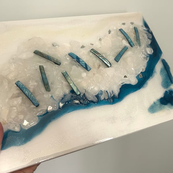 Paua shell Wall Art Crystal Geode