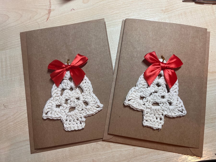 Christmas Tree Cards, Granny Square, Christmas Cards, Christmas Ornament Cards