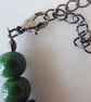 Green  and Black Beaded Adjustable Bracelet - Summer Seconds - Image 2