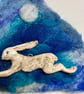 Leaping hare felt and sculpture artwork - Image 5