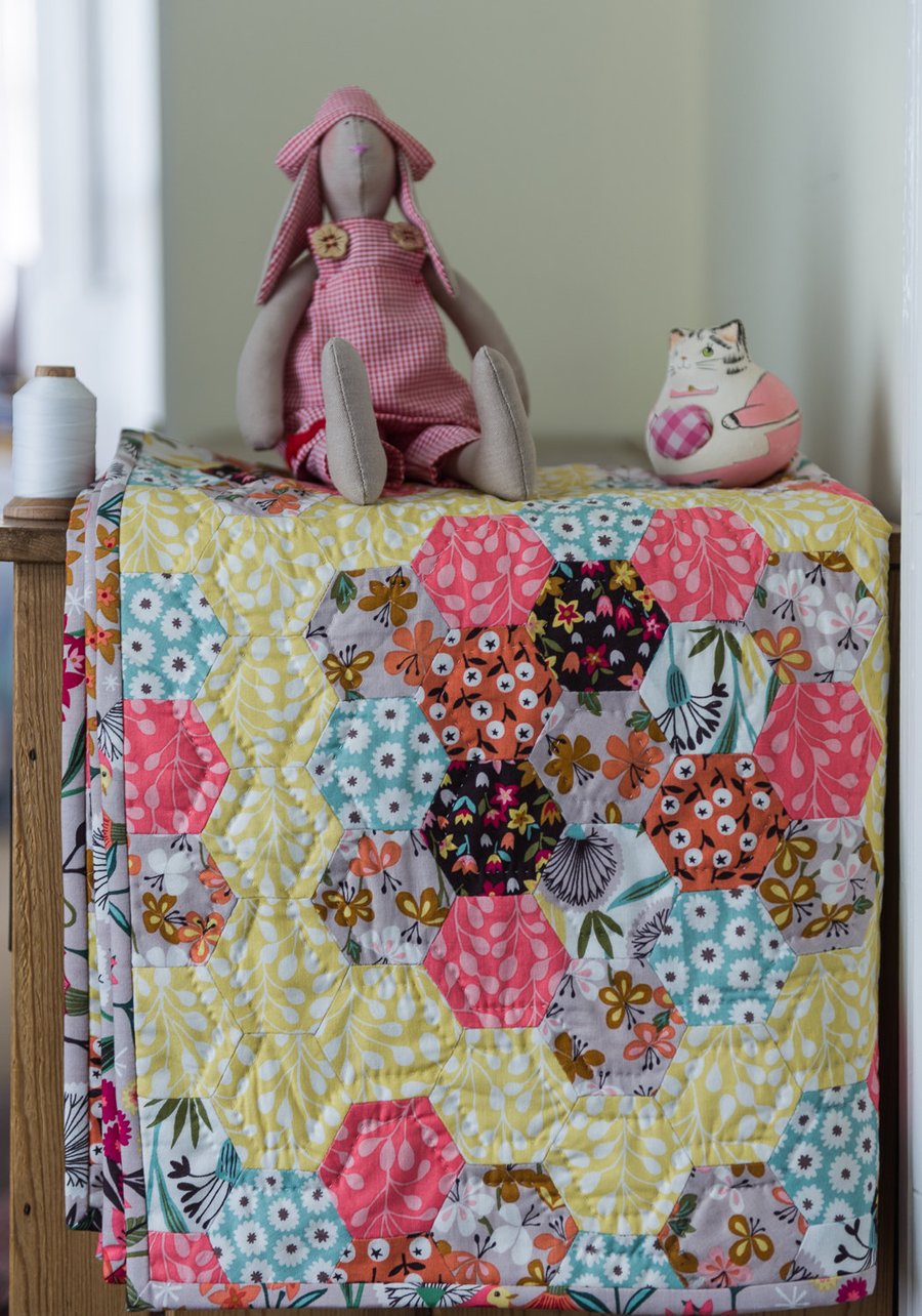 Heirloom quilt - this is Grandma's Suffolk Garden crib or lap quilt