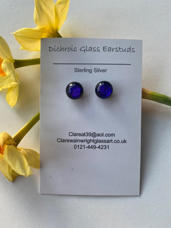 Dichroic Glass Earrings 