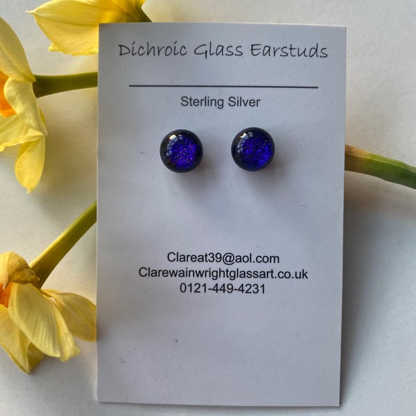 Dichroic Glass Earrings 