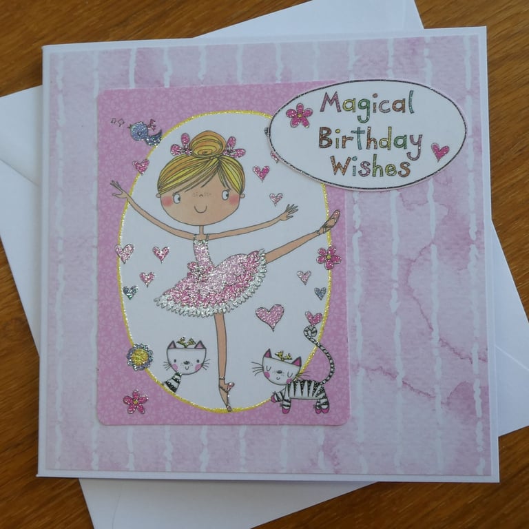 Ballerina Birthday Card