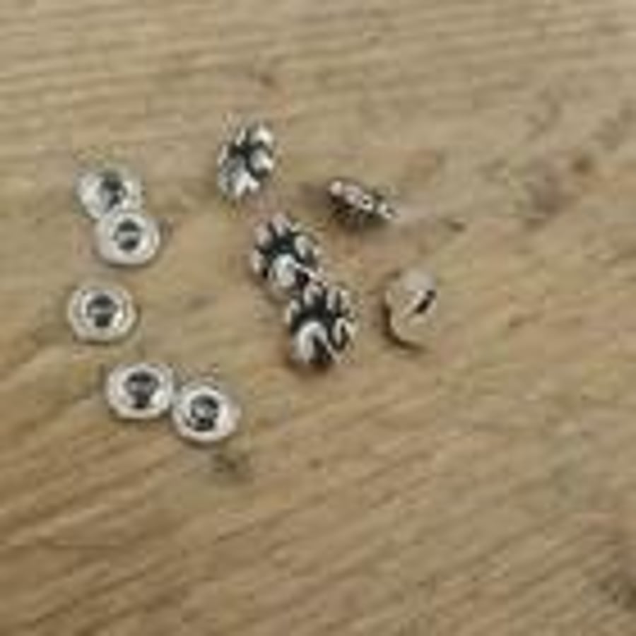 10X Dog Paw Rivets Studs Metal 10mm