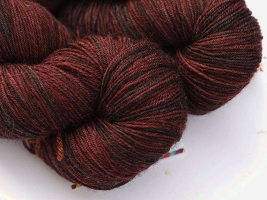 SALE: Chocolate Cake - Superwash merino-nylon 4 ply yarn